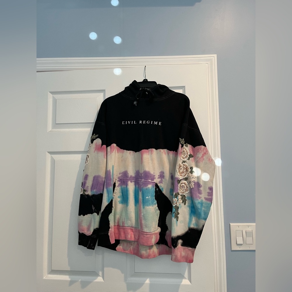 Civil Regime Tie-Dye Floral Hoodie